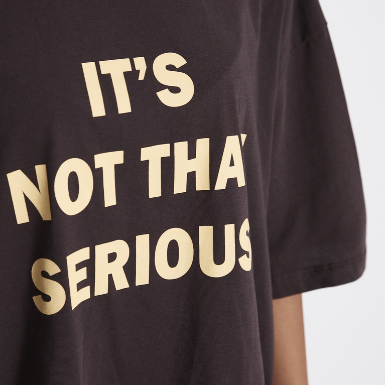 Printed boxy tee "April" Brown
